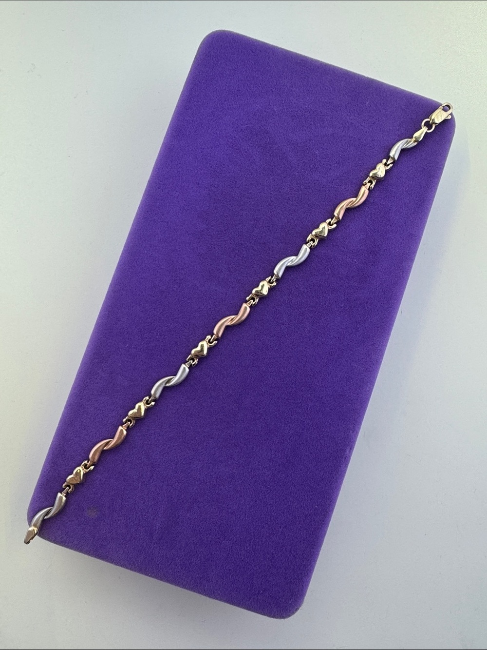 💛 Vintage 10k Tri Gold Heart Wave Bracelet | Investment Jewelry